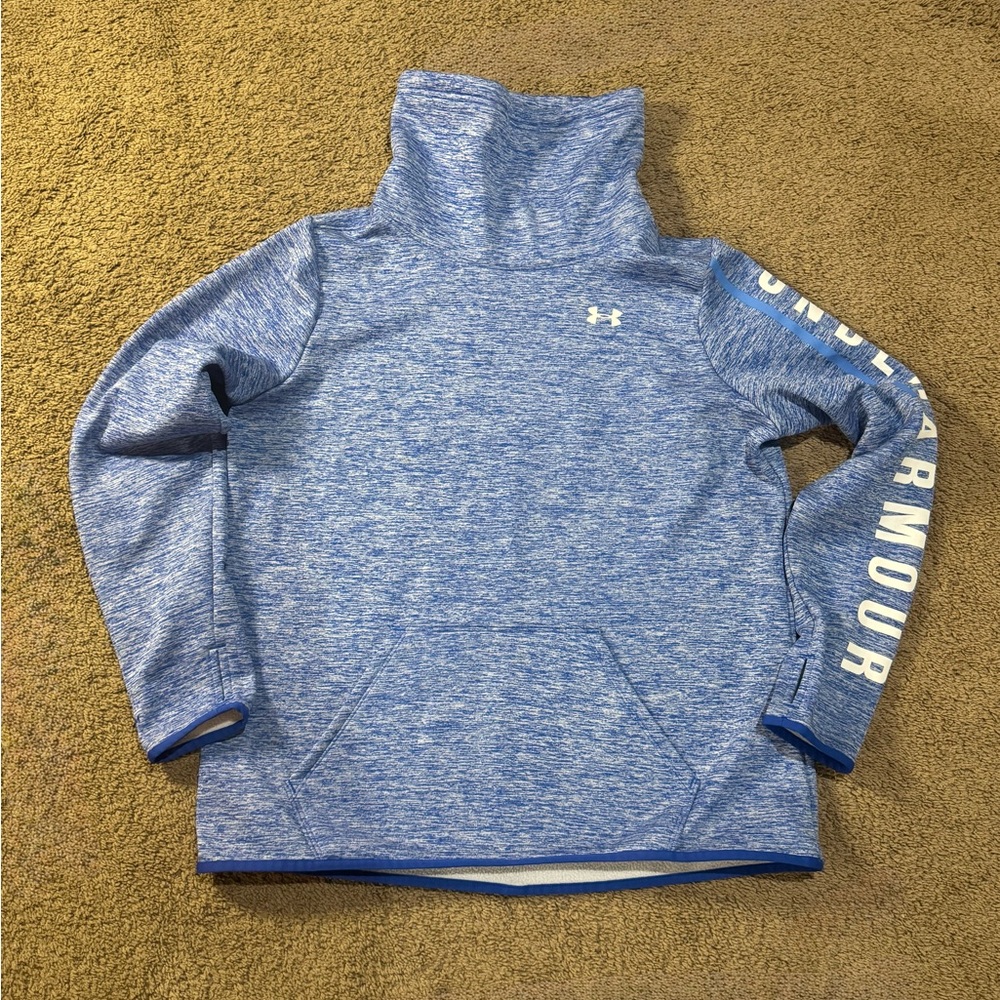 Under Armour UA Storm‎ ColdGear Fleece Graphic Mock Neck Pullover Size Large